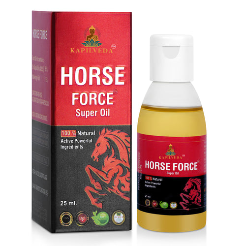 Kapilveda Horse Force Super Oil for Men (25 ml) - 100% Natural Massage Oil