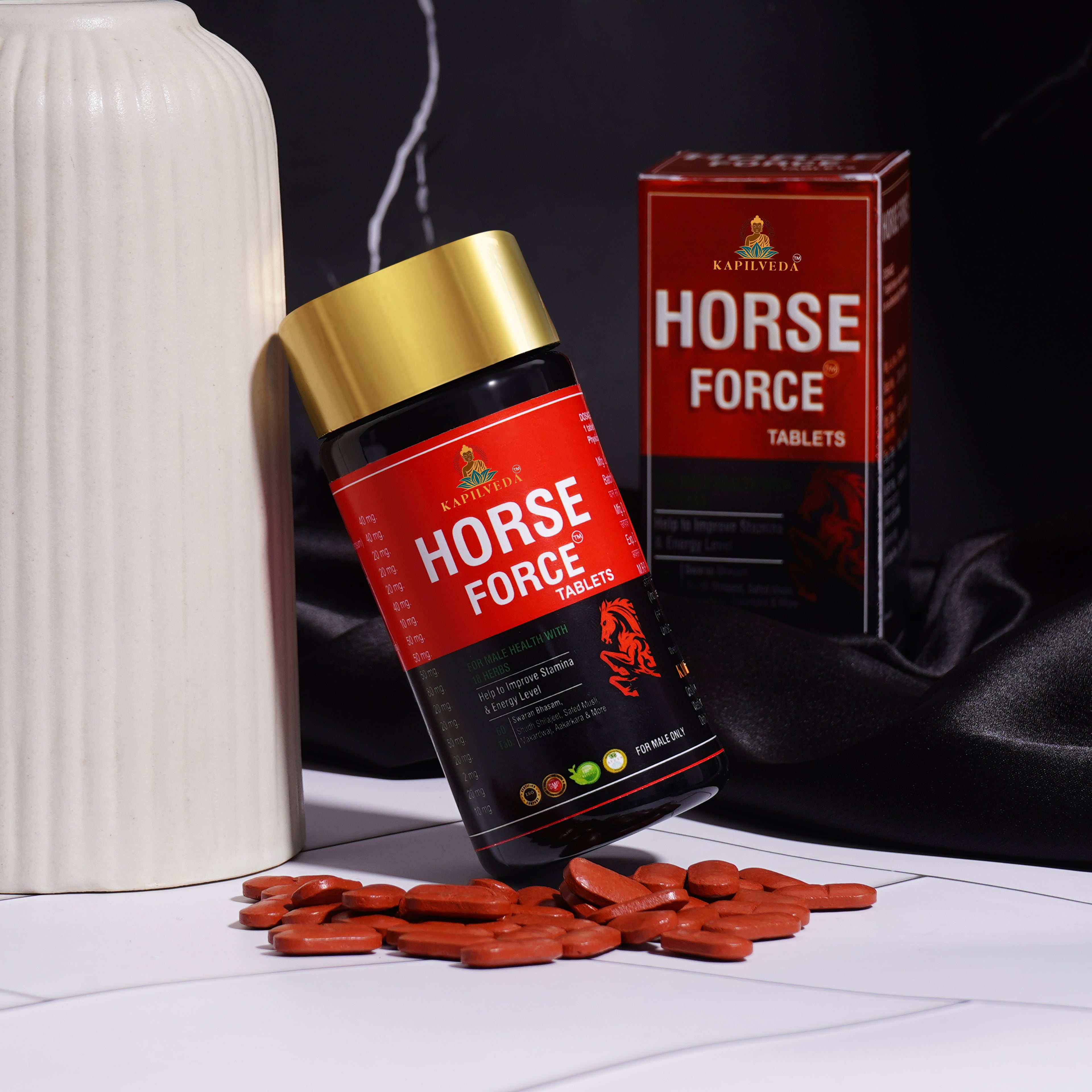 Kapilveda Horse Force Tablets for Men (60 Tabs) - Improve Stamina & Energy
