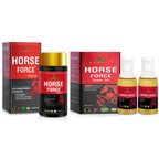 Kapilveda Horse Force Super Value Combo (1 Tablets Bottle + 2 Super Oils FREE) - Complete Men's Vitality & Massage Kit